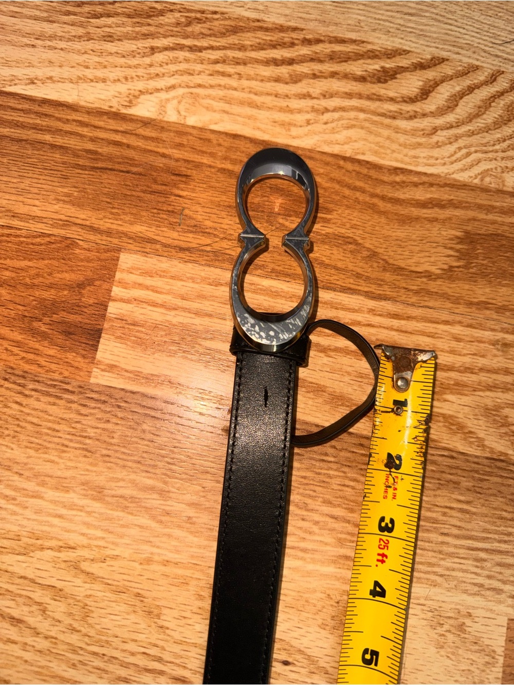 COACH Leather Belt with Silver CC Buckle